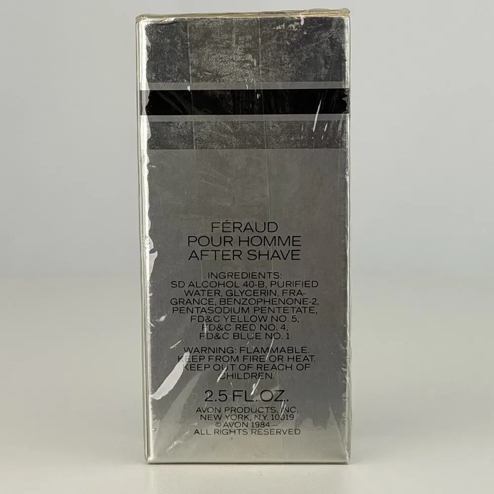 Vintage 1984 Avon Feraud Pour Homme After Shave 2.5 Fl Oz New Sealed Rare